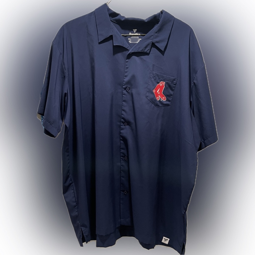 Boston Red Sox Men’s 4XL Navy Button-Down Shirt | MLB Fan Gear